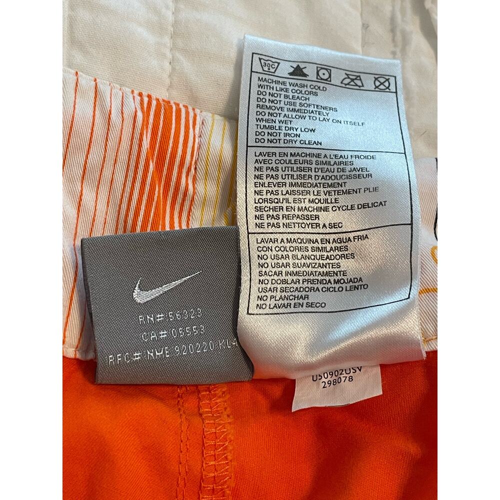 Nike Shorts Orange athletic 72 LARGE 12/14 short shorts Y2K - Picture 6 of 9